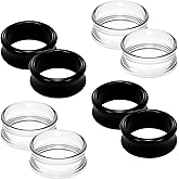 Pexveiuu 6G-50mm Acrylic Gauges for Ear Tunnel Plugs Stretcher lightweight Plugs Clear Black Double Flared Flesh Tunnels Earrings for Women Men