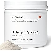 Momentous Grass-Fed Collagen Peptides Powder - Collagen Protein Powder with Fortigel & Vitamin C for Hair, Skin, Nails, & Joint Health Support - NSF Certified for Sport - Packaging May Vary