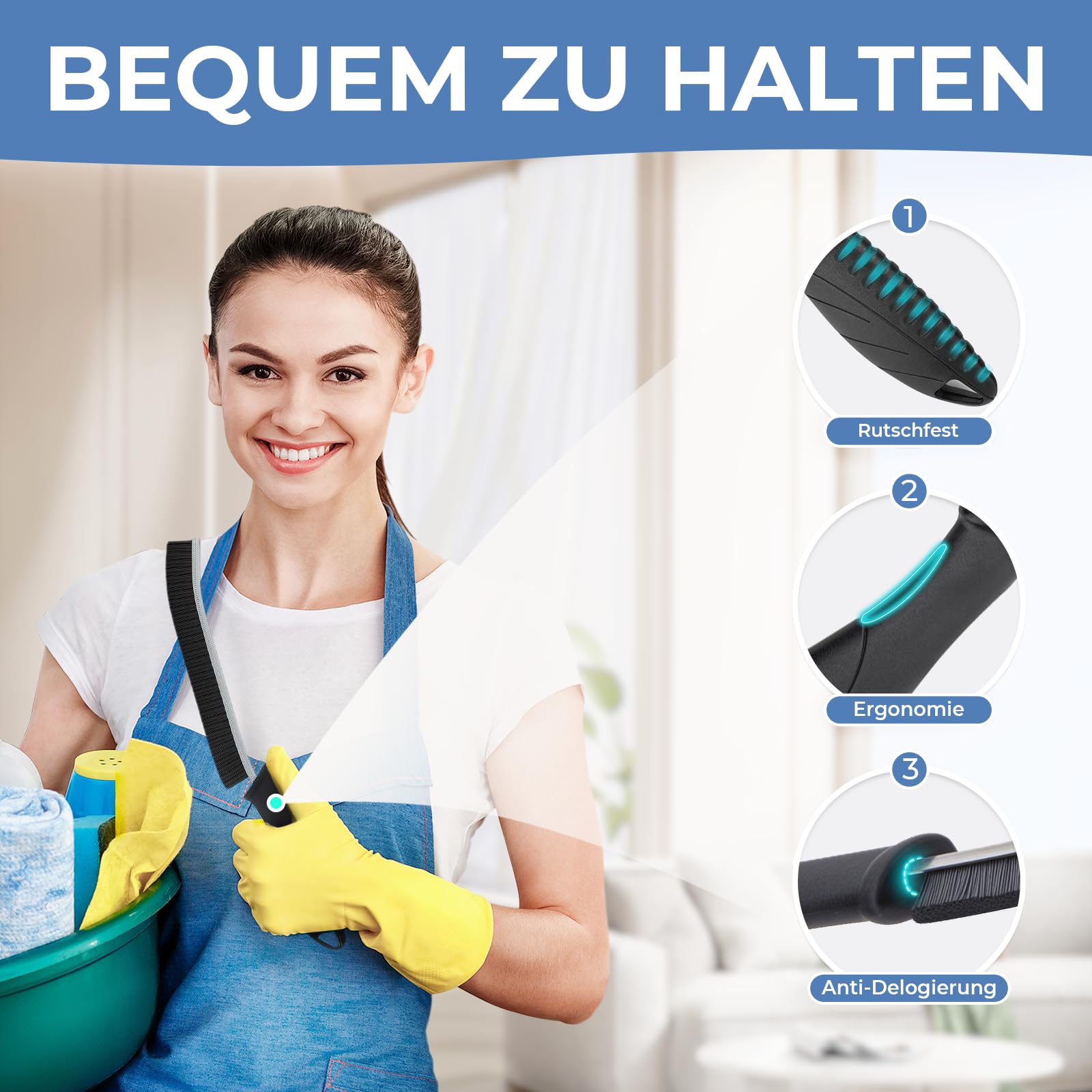 Cleangor 6er-Pack Fugenbürste, Hartborsten Ecken Reinigungsbürste 3