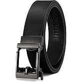 CHAOREN Ratchet Belt Men - 1 3/8'' Mens Belt Leather for Casual Jeans | Smooth Sliding Track, Micro-adjustable, Trim to Fit, Daily Wear, Gift Box
