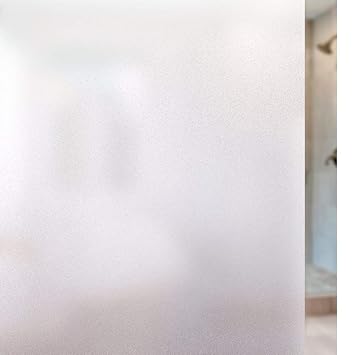yiqi Fensterfolie Selbstklebend Milchglasfolie Blickdicht Sichtschutzfolie Fenster Anti-UV Statische für Büro oder Zuhause Ma