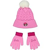 Barbie Friends Big Kids Girls Knit Hat and Gloves Set