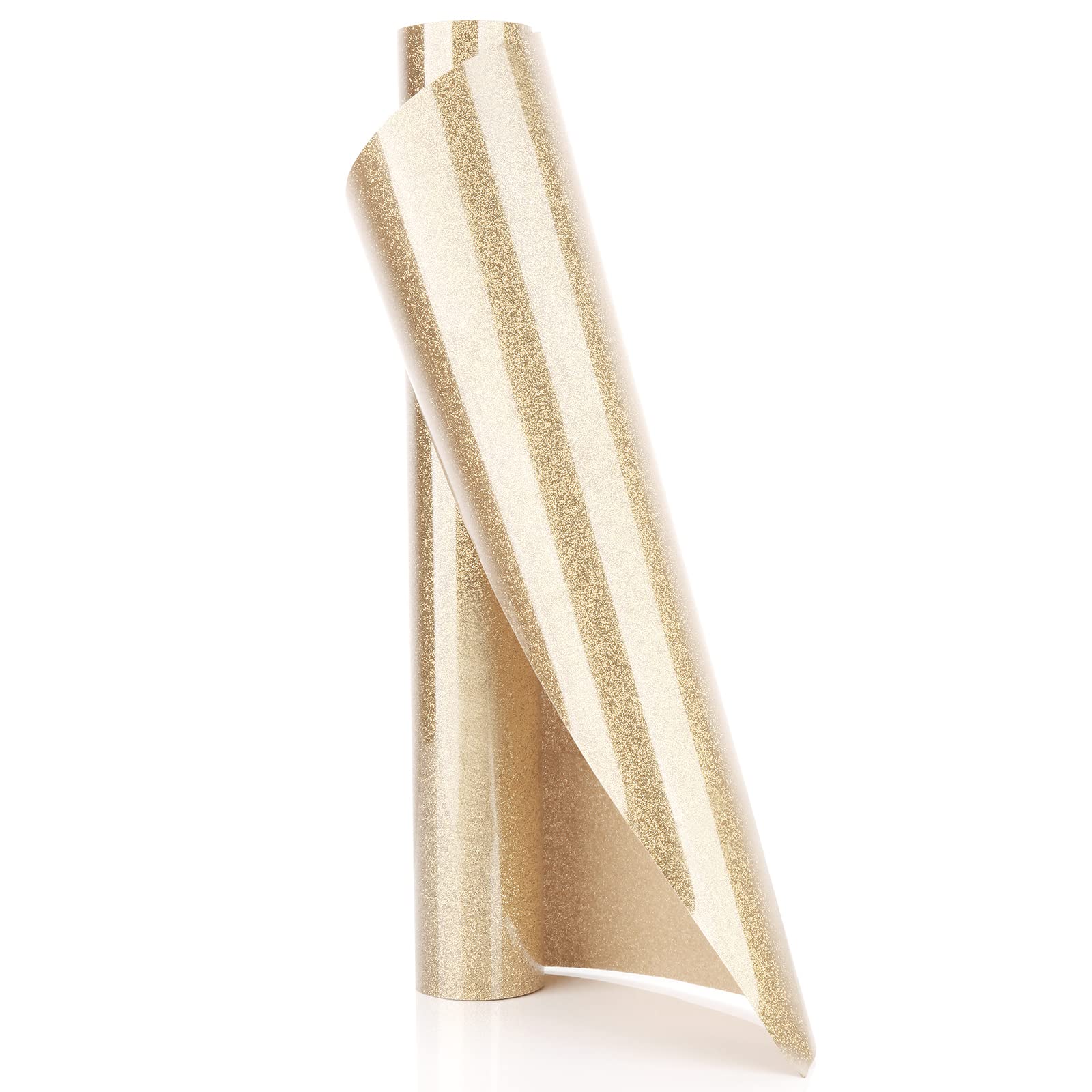 YURROAD Glitter Heat Transfer Vinyl 40" X 12" - Brown HTV Iron on Vinyl for DIY T-shirts, Fabric, Cloth