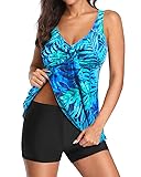Yonique Women 2 Piece Flowy Tankini Swimsuits with