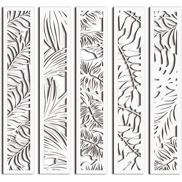 Amazon.com: Blulu 5 Pieces Wooden Wall Art Hollow Wall Decor Wood Wall  Accents Themed Wood Panels for Home Decorations Bedroom Living Room, 15.7 x  2.9 x 0.2 Inch (White, Leaf) : Home & Kitchen