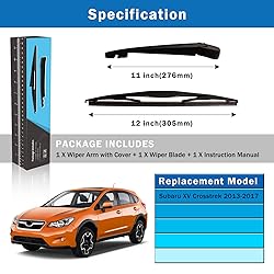 WTI Rear Wiper Arm Blade Set Compatible With Subaru