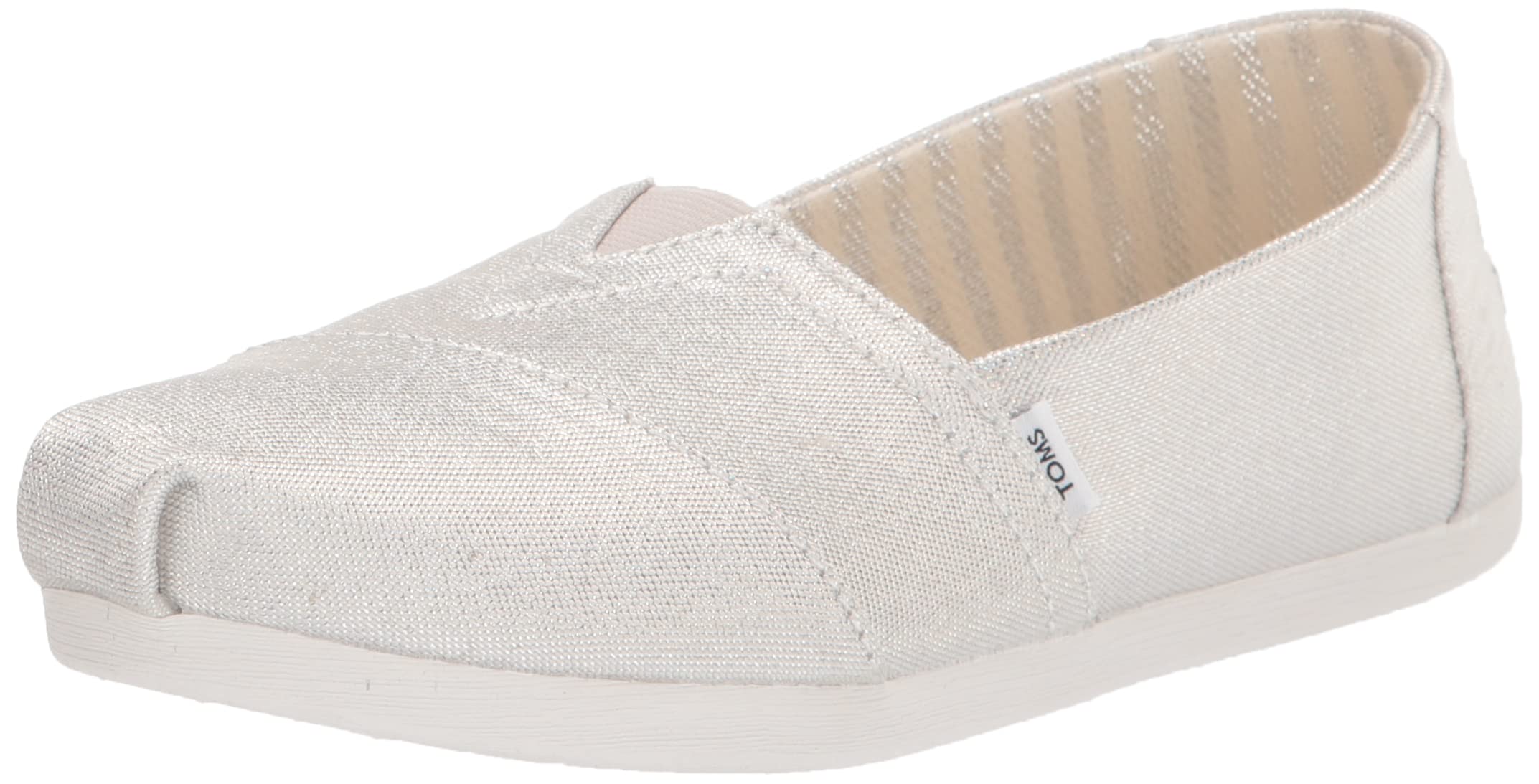 Toms Women's Alpargata, Silver Glimmer Canvas,5 Image