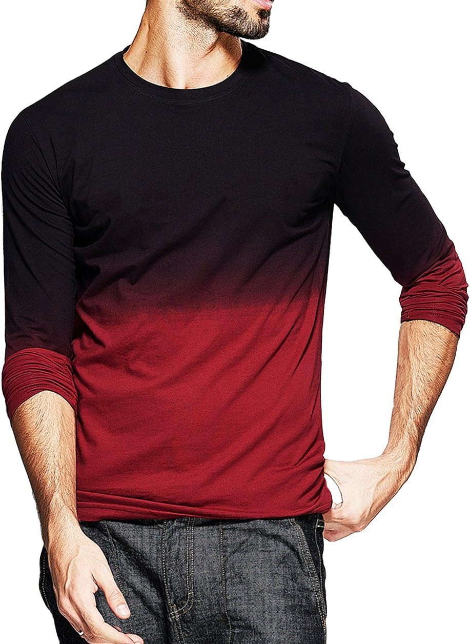 fanideaz Gradient Men's Round Neck Full Sleeve T Shirt for Men