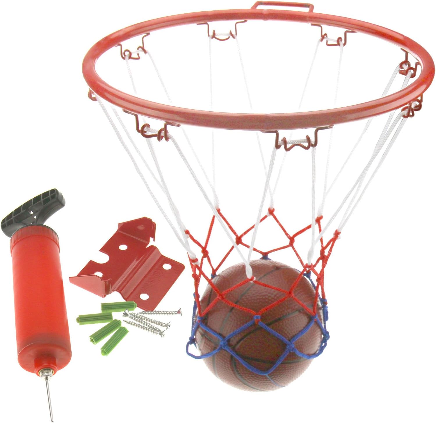 Creative Idear Junior Kids Wall Mounting Bracket Basketball Ring Hoop Net with Handpump Ball