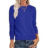 ANRABESS Sweaters for Women Long Sleeve Lightweight Crewneck Soft Basic Knit Loose Fit Pullover Top 2025 Fall Trendy Outfits