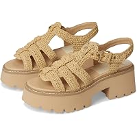 Dolce Vita Women's Rysha Sandal - Fashion Platform Heel Sandals, Synthetic Rubber Sole