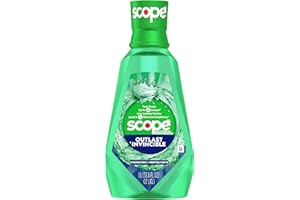 Crest Scope Outlast Mouthwash for Long-Lasting Fresh Breath, Fresh Mint, 1L