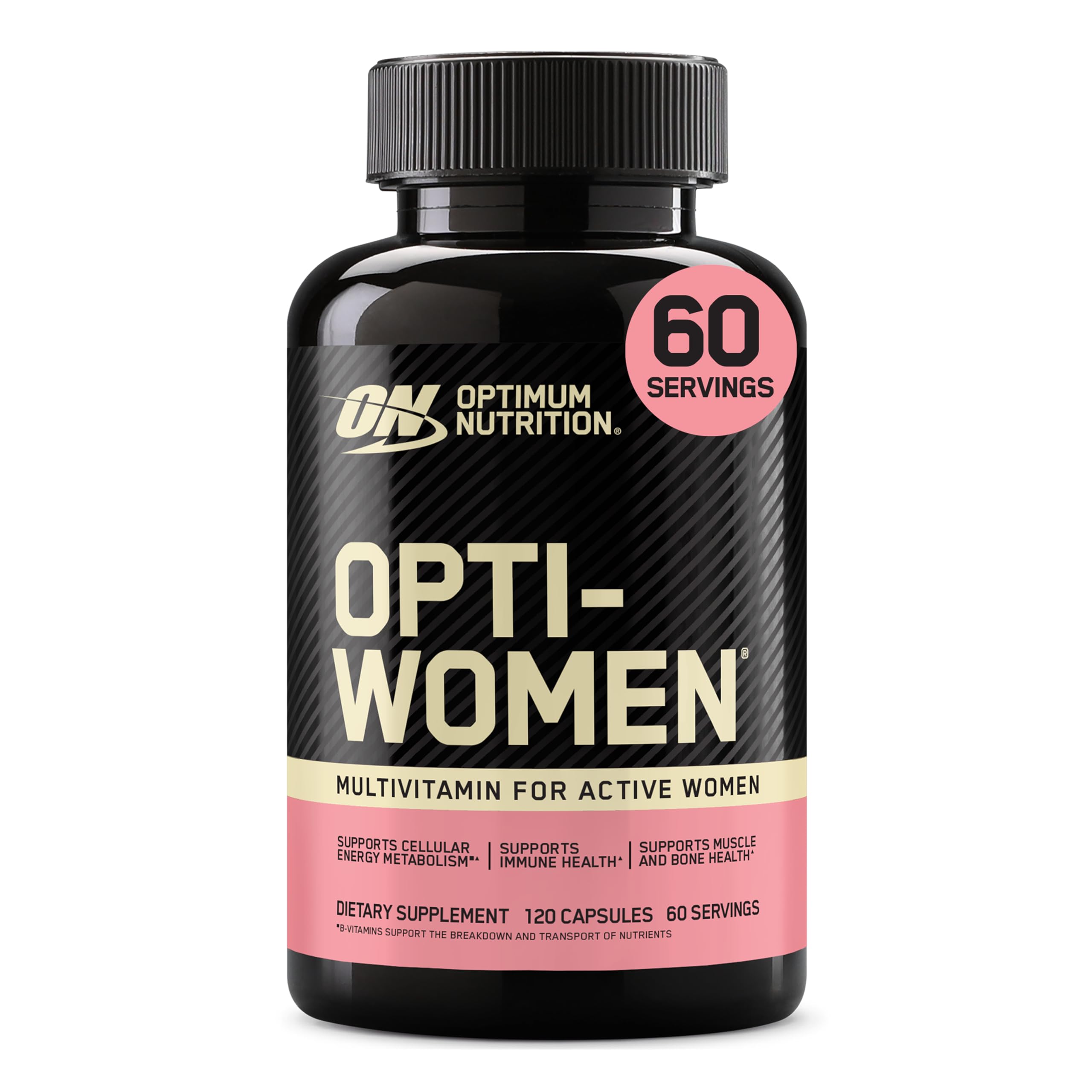 Optimum Nutrition Opti-Women Multivitamin Supplement Tablets with Key Vitamins and Minerals for Women, 60 Servings, 120 Capsules