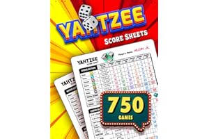 Yatzee Score Sheets: Large Print Yatzee Score Pads, Double Sided Non Perforated Scoring Book (A Great Dice Game Gift Idea)