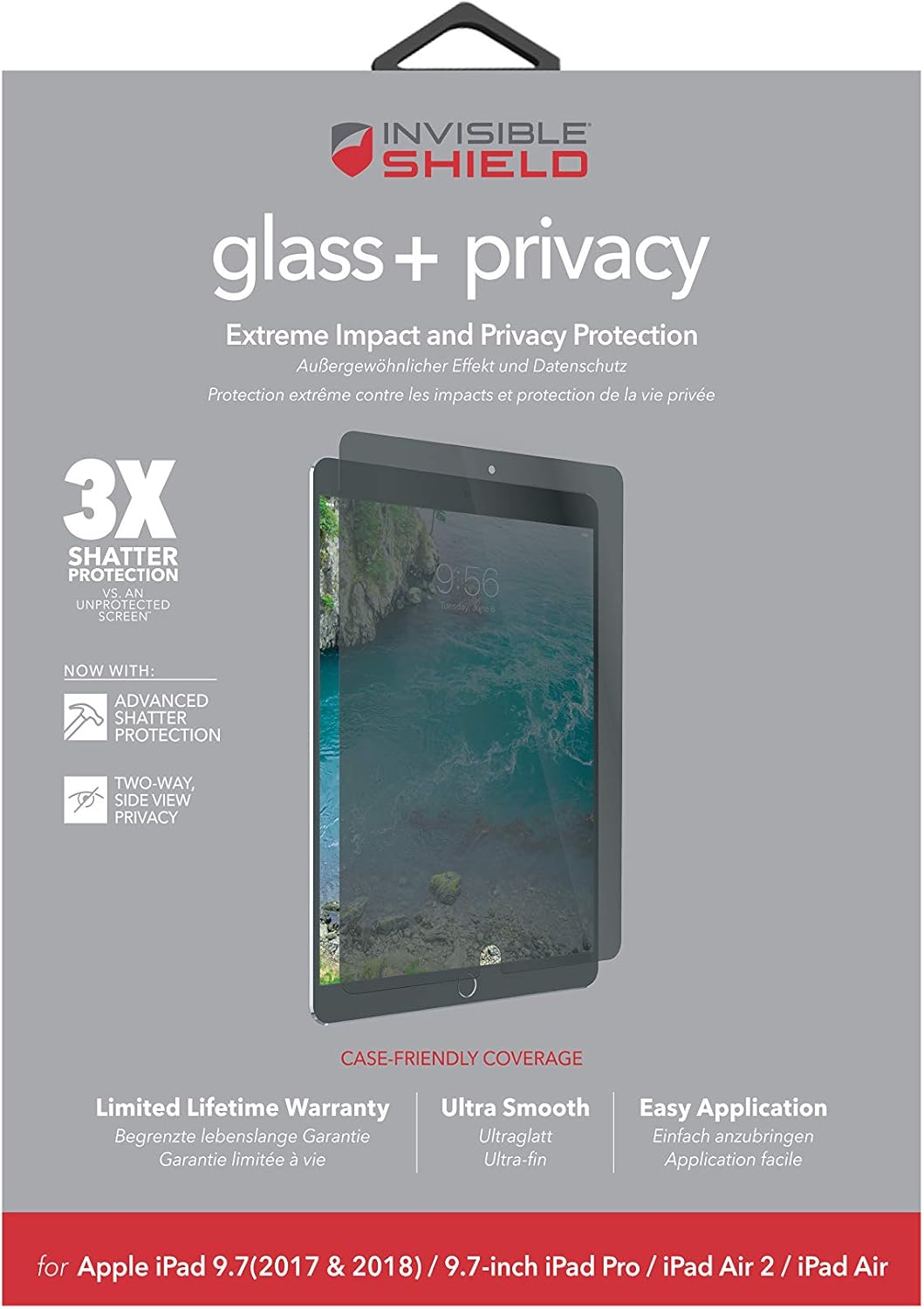ZAGG Glass+ Privacy Clear screen protector Tablet Apple 1 pc(s), transparent - Image 4