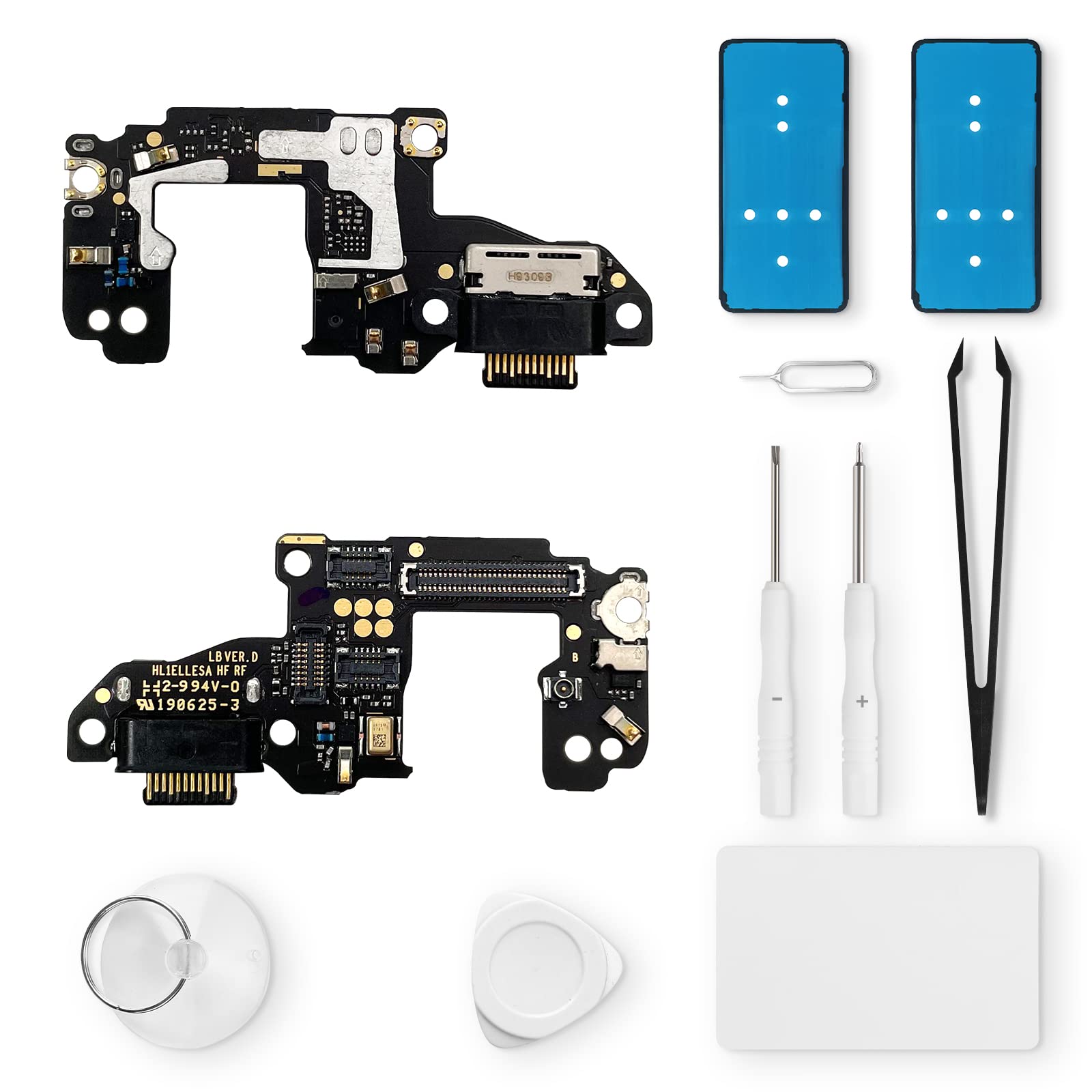Eonpam Charging Port Replacement for Huawei P30 Charger Port Microphone Headphone Jack with Repair Kit.