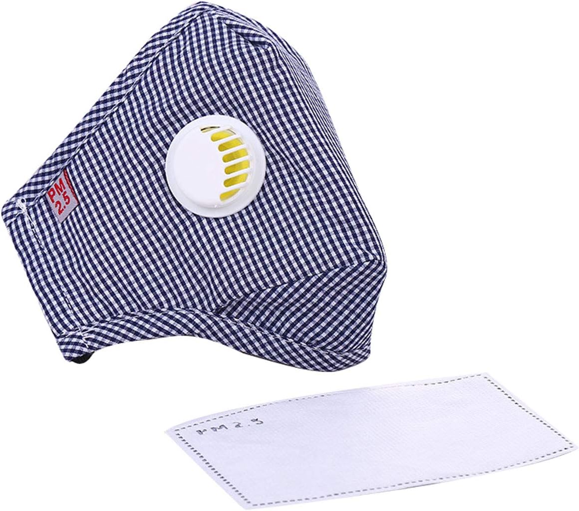 XueXian Activated Carbon Dust Mask Anti PM 2.5 Pollen Allergy Face Mask (Blue(Plaid))