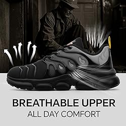 DRRHINO Steel Toe Shoes for Men Women Comfortable