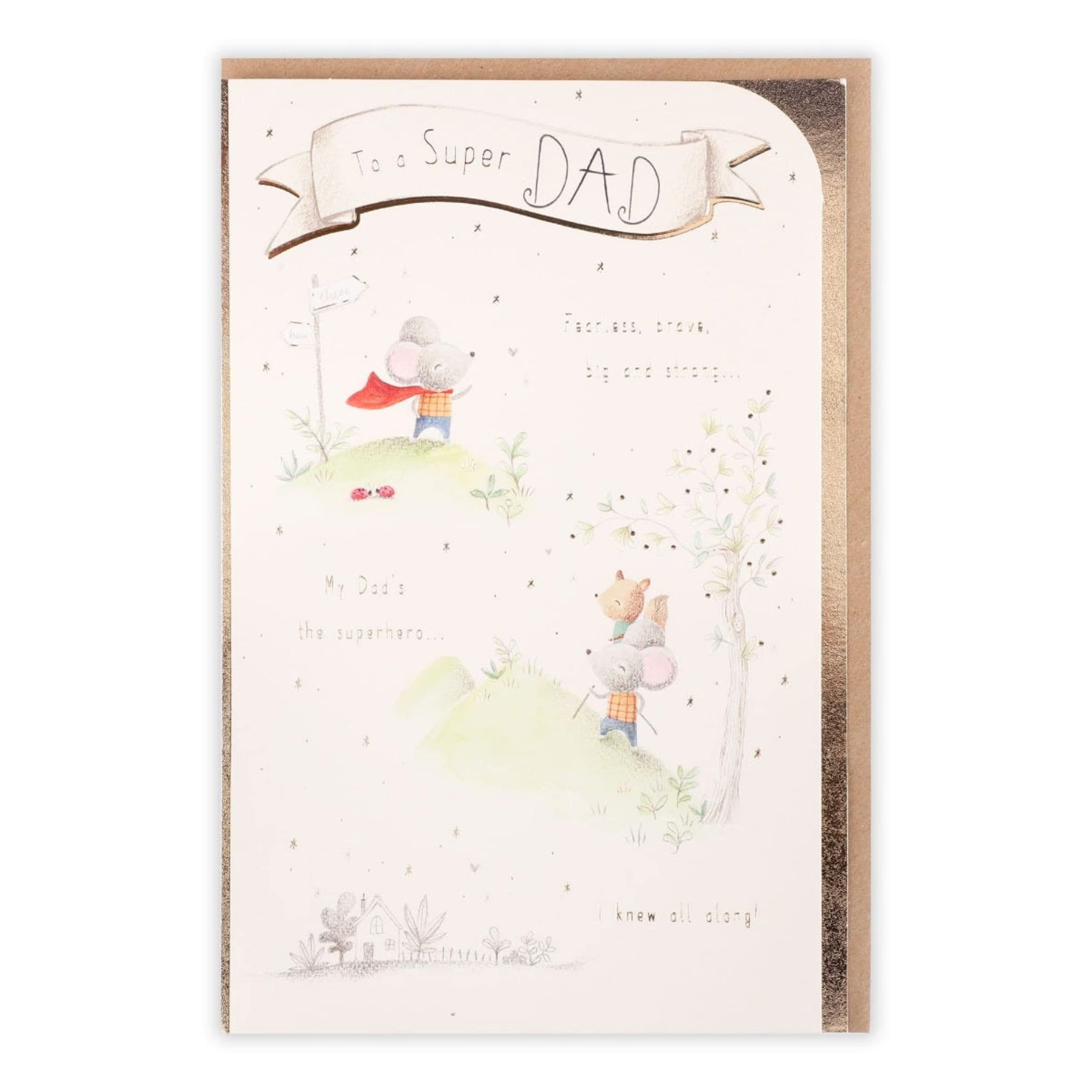 Clintons: Father's Day Card Super Dad, Super Mouse, Dad on Father's Day Card, Fathers Day Card, 165 x 254, multi-color, 1165759