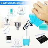 Dechoga Mouthwash Dispenser 2 Bottles Plastic Cup Holder Funnel 7 Paper Cups 2 view 3
