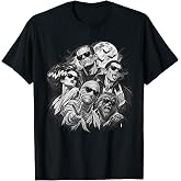 Funny Vintage 90s Halloween Frankenstein Monsters Selfie T-Shirt