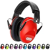 Dr.meter Ear Muffs for Noise Reduction: SNR27.4 Noise Cancelling Headphones for Kids with Adjustable Headband - Noise Cancelling Ear Muffs for Monster Jam, Football Game, Fireworks and Air Shows - Red