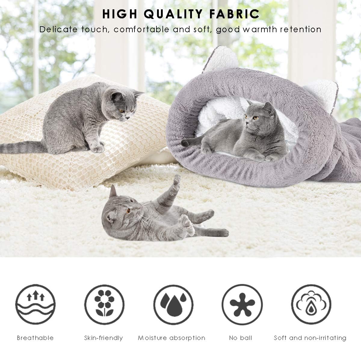 Sacco A Pelo Per Gatti Caldo E Accogliente Letto Coperto Coccole Sacco Per Gatti Cuccia Lavabile Coperta Nido Nido Da Interno Con Cuscino Gatti Lettini Accessori Per Il Letto E Mobili