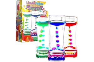 LIVOND Liquid Motion Bubbler Sensory Timer, 2 Minute – Big Calming Sensory Bubble Toy for Kids with Autism ADHD Anxiety or Special Needs (3 Pack)
