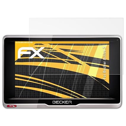 atFoliX Panzerfolie kompatibel mit Becker Active.5 Schutzfolie, entspiegelnde und stoßdämpfende FX Folie (3X)
