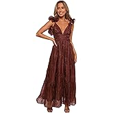 Petal & Pup Women's Harmony Maxi Dress-Brown Floral