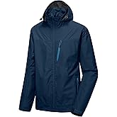 Little Donkey Andy Men's Waterproof Rain Jacket Outdoor Lightweight Hooded Raincoat for Hiking Golf Travel Fishing