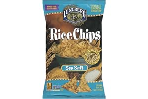 Lundberg Rice Chips Made with Organic Grains, Sea Salt, 6 Ounce (Pack of 12) - Packaging May Vary