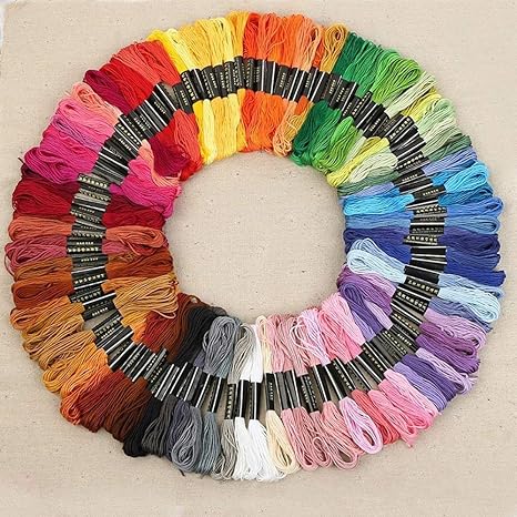 Amazon 100束 X 100色 刺しゅう糸 初心者 高質量 多色鮮やかな縫い糸 クロスステッチ 刺繍セット 刺繍系 ミサンガ 刺しゅう糸 通販