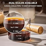 PARACITY Espresso Cups Double Spout Glass Measuring Cup 1 view 6