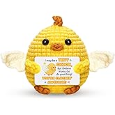 Easter Basket Essentials Stuffers Gifts for Women Men Handmade Crochet Animal Chicken Emotional Inspirational Support Gifts for Friend Coworker Besite Chicken Stuffed Animals for Birthday Valentine