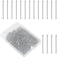 Naler 800PCS Straight Head Pins, Fine Flat Pins, Push Pins for Jewelry Making, Sewing Craft, DIY Craft Decoration, 0.7“×18”MM