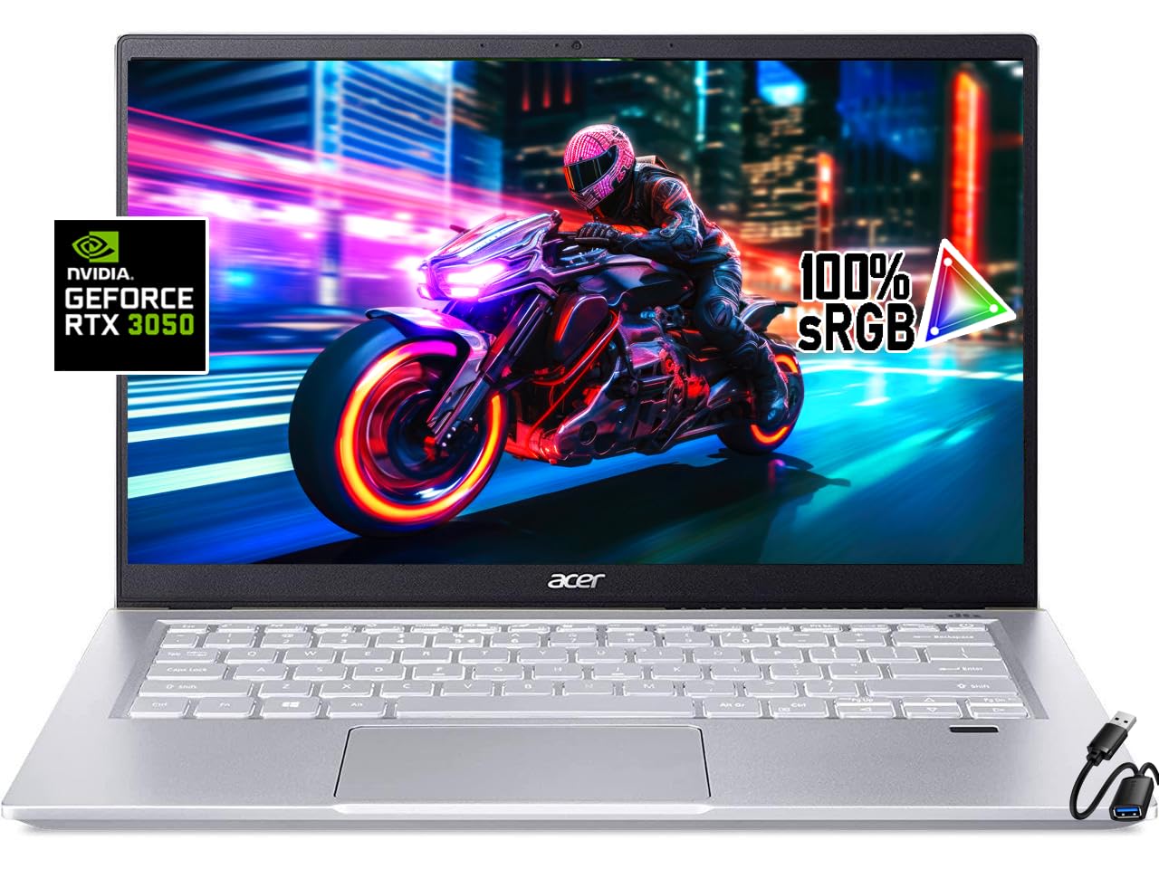 Acer Swift X 14" FHD 100% sRGB Slim Laptop, AMD