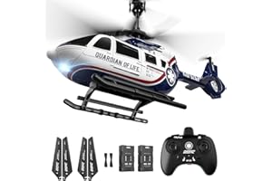 DEERC RC Helicopter,Military Rescue Remote Control Helicopter for Kids & Adults,Toys Helicopter with Altitude Hold, One Key take Off/Landing, LED Light, Low Battery Reminder, Gift for Boys Ages 8-12