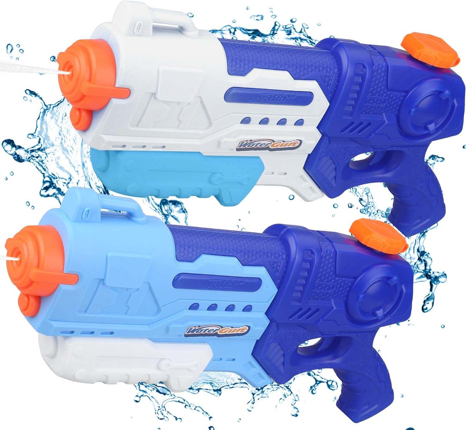 Water Gun 2 Pack Water Guns for Kids Adults 900CC , Squirt Guns Water Blaster Long Range Toy Gun Gifts for Boys Girls, Summer Swimming Pool Beach Sand Outdoor Toys: Toys & Games