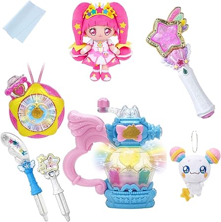 Amazon スター トゥインクルプリキュア プリキュアスタイル キュアコスモパーフェクトなりきりセット トゥインクルステッキ もちもちフワマスコット キュアフレンズぬいぐるみ オリジナルクロス 全５種セット ぬいぐるみ おもちゃ