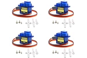 SMRAZA SG90 9G Micro Servo ：Metal Geared Servo Motor Kit for RC Robot Arm/Hand/Walking Helicopter Airplane Car Boat Control (4)