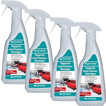4 X Hotrega Teppich Und Polsterreiniger 500ml Spruhflasche