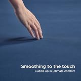 Bedsure Single Fitted Sheet Deep Pocket 16in Navy 90x190cm view 4