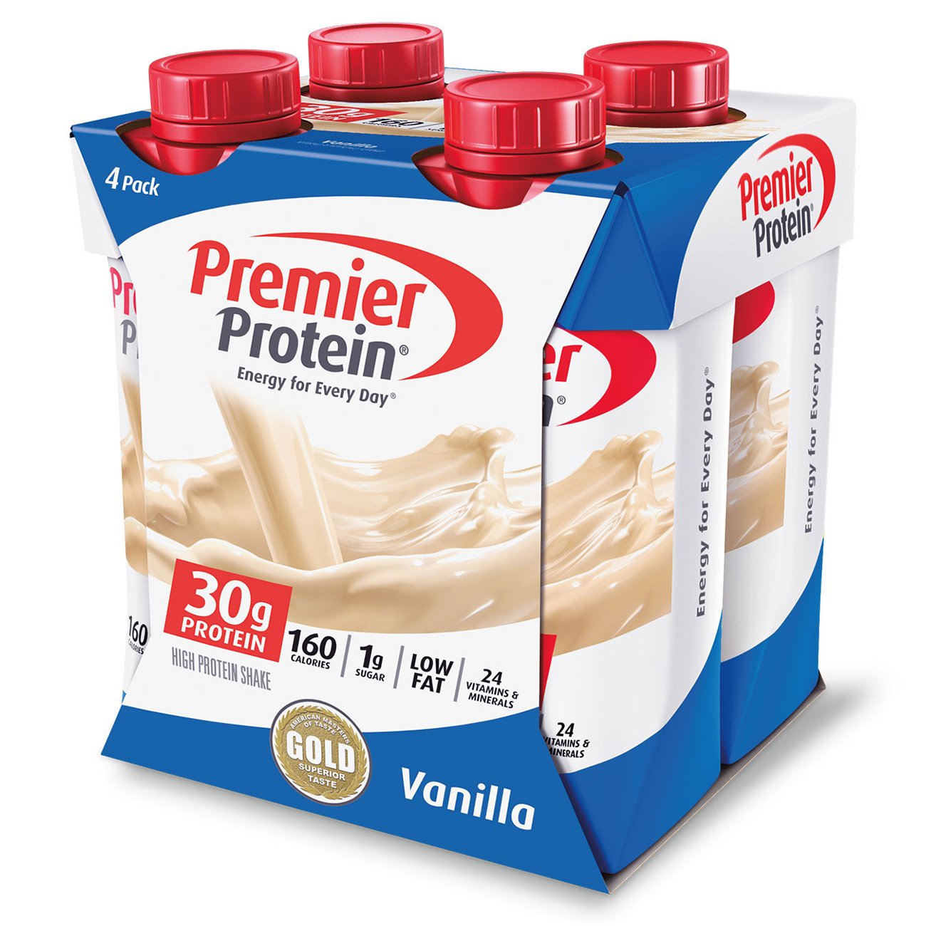 Premier Protein 30g Protein Shakes, Vanilla, 11 Fluid Ounces (Pack of 4