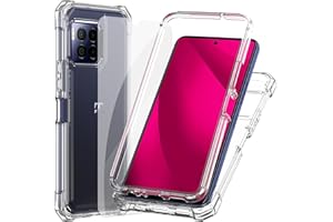 Ailiber for T-Mobile REVVL 7 Pro Case, REVVL 7 Pro 5G Case with Screen Protector, Dual Layer Protective, Shockproof Corners TPU Bumper, Slim Cell Phone Case for Metro REVVL 7 Pro 5G-Clear