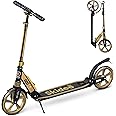 Skidee Scooter for Adults and Teens – Adjustable Height, Kids Scooter, Folding Scooter, Large Sturdy Wheels for Smooth Ride, Lightweight, Durable, Anti-Shock Suspension, Outdoor Toys, up to 220 lbs