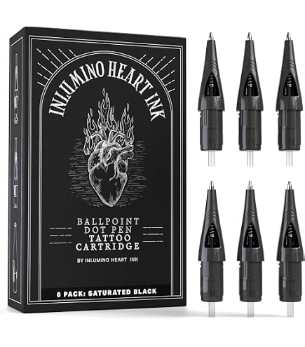 Amazon.com: Inlumino Heart Ink Ballpoint Dot Pen Tattoo Cartridges