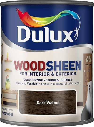 Dulux Woodsheen Dark Walnut 750ml Quick Drying Interior Exterior Wood Stain Seal