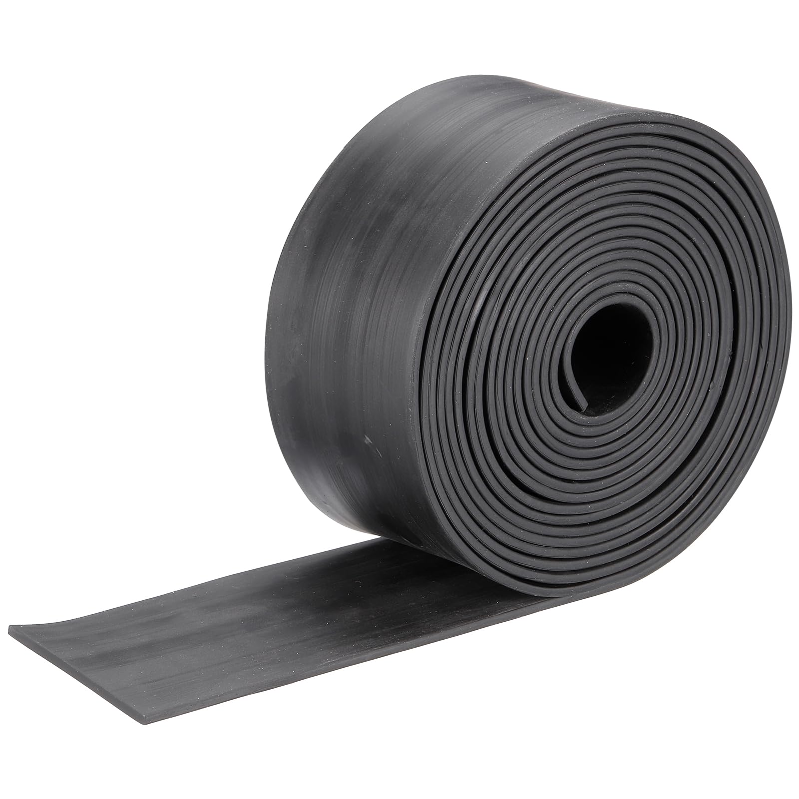 METALLIXITY Solid Rubber Strips (236.22" L x 2.36" W x 0.12" T) 1Pcs, Rubber Neoprene Sheet Rolls - for DIY Gasket Sealing Padding Reduce Vibration Mat, Black