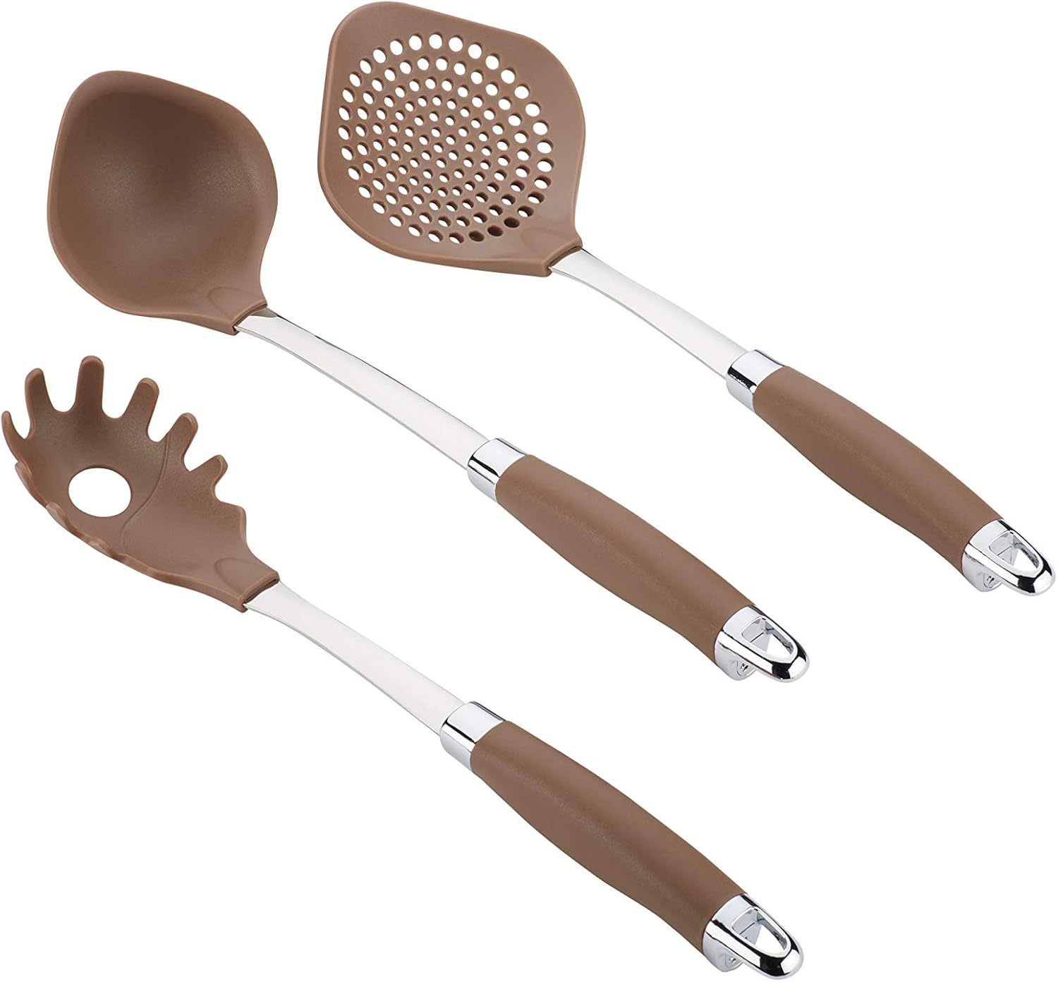 Anolon Gadgets Utensil Kitchen Pasta Cooking Tools Set, 3 Piece, Bronze Brown: Kitchen & Dining